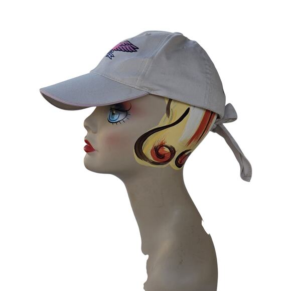 Harley Davidson Heart Wings Hat AdjustableTie Back Ponytail Cap Biker Babe main image 6